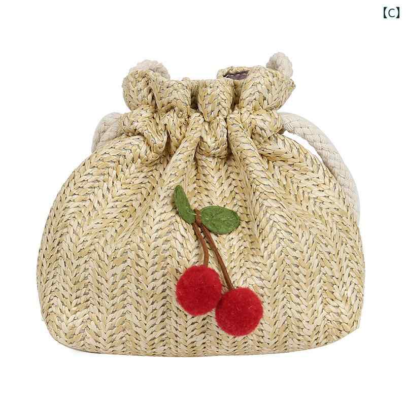 ビーチバッグ カジュアル おしゃれ 海水浴 ストロー クロスボディ バッグ 普段使い レディース 女の子 バッグ 子供 わら スモールバッグ バケット バッグ 韓服 バッグ レトロ 女の子