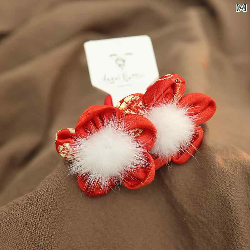 ヘアゴム 髪飾り ベビー かわいい 赤ちゃん アクセサリー 女の子 リボン ピン バンド チャイナ風 キュ..