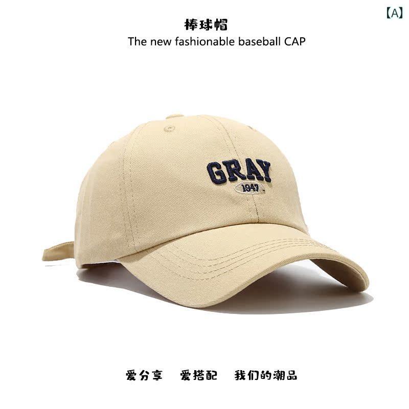 ベースボール キャップ カジュアル アウトドア スポーツキャップ レトロ 帽子 文字 刺繍 ピークキャッ..