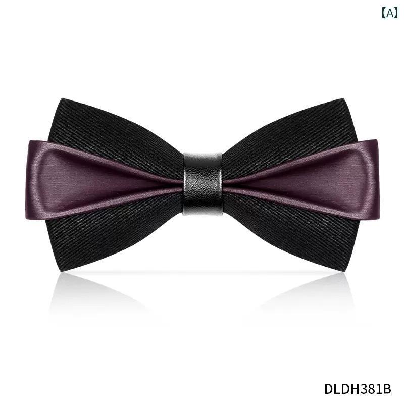 メンズ 蝶 ネクタイ おしゃれ ボウタイ 結婚式 ファッション 韓国 ハイエンド 新郎 ベスト マン スーツ シャツ リボン 黒 学生 ホスト