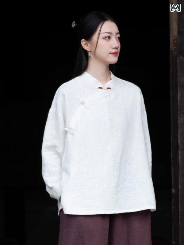 瞑想服 レディース レディース 婦人服 トップス シャツ パンツ ボトムス チャイナ風 レトロ 唐装 仏教 瞑想 セットアップ セットアップ 夏