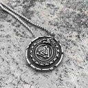 メンズ ネックレス アクセサリー バイキング トライアングル ルーン パンク チタン鋼 ペンダント レトロ 非退色 ヒップ ホップ ストリート