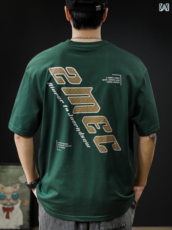 Other - Tシャツ オーバーサイズ アメリカン メンズ トップス 文字 プリント 夏 メンズ カジュアル 半袖 男の子 おしゃれ