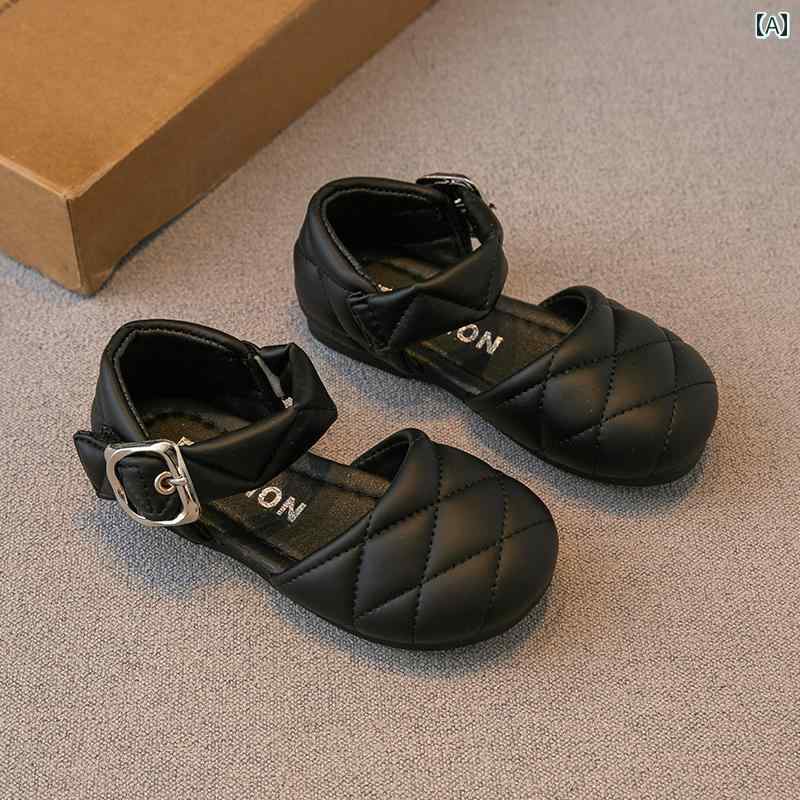 夏 サンダル キッズ 女の子 包頭 子供 靴 リトル ガールズ プリンセス シューズ ソフト ソール 滑り止め 中大