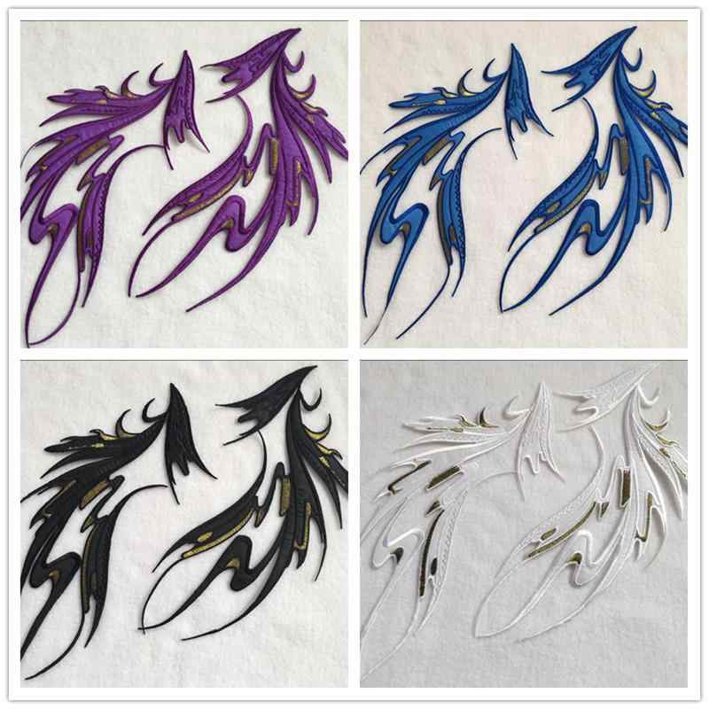 ワッペン アップリケ 手芸 ハンドクラフト 刺繍 おしゃれ 羽 布 ステッカー ダンス 服 装飾 アクセサリ..