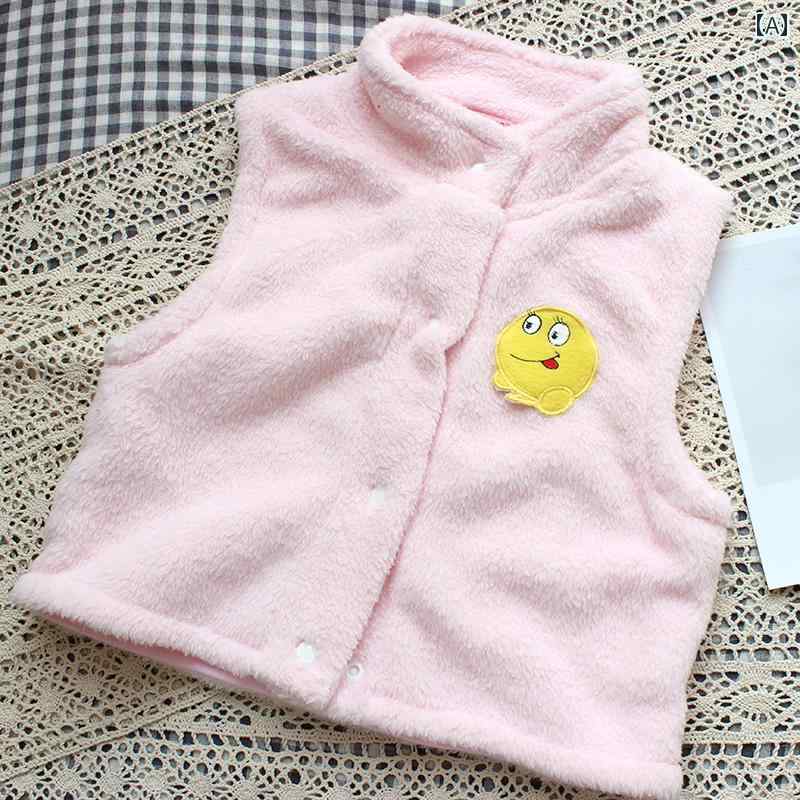 キッズ パッド無し 秋冬 子供用 コーラル ベルベット ベスト 綿 裏地 男の子 女の子 厚手 立ち襟 ベス..