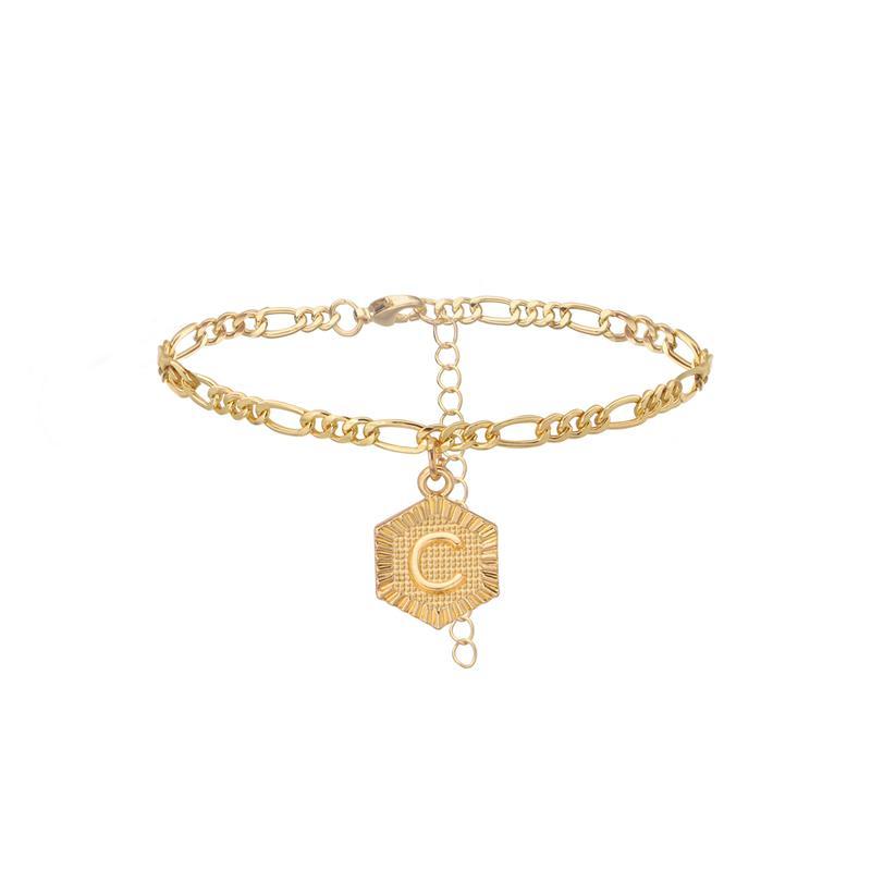 メンズ レディース アルファベットチェーンアンクレット おしゃれ きれい 豪華感 煌びやか デート ギフト お揃い イベント フェス パーティー ステージ ダンス 仕事 クラブ 夜 ビーチ 水着 映え