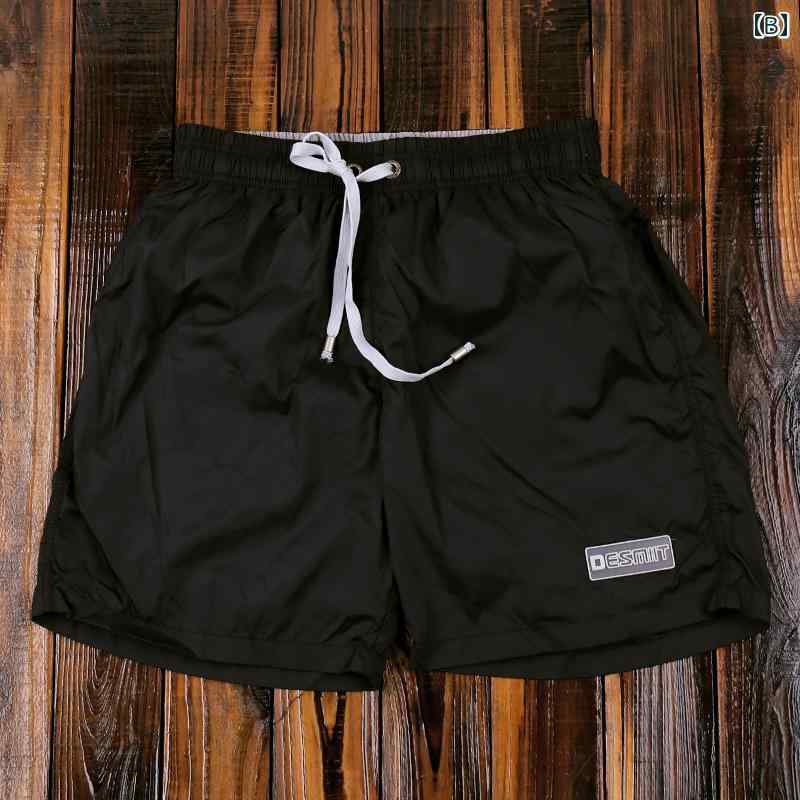 メンズ カジュアル パンツ ビーチ 海パン 水着 プール サーフィン 海水浴 クォーター 海辺 休暇 速乾 水泳 通気性 無地 温泉 ショーツ