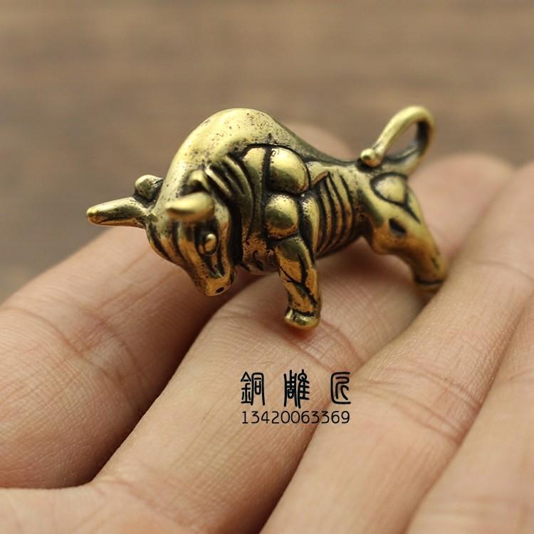 ペンダント 中国風 アクセサリー 銅 牛 キーホルダー 銅 ペンダント 十二支 真鍮 牛 ペンダント ペンダント アクセサリー