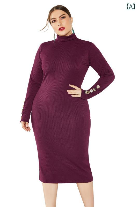 エスニック ドレス ゆったり 民族風 ワンピース エキゾチック アメリカ ボトニング セーター ハイネック ニット スパンコール ウエスト ロング スカート 女性 a ライン