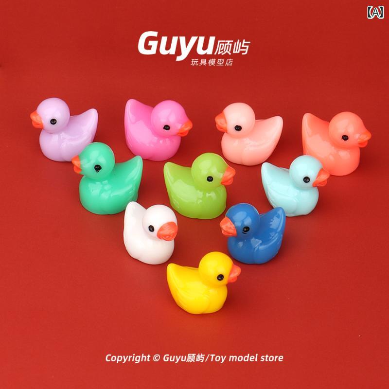 ミニチュア かわいい アヒル 動物 人形 装飾品 キッズ 玩具 おもちゃ マイクロ かわいい 風景 シーン 小道具