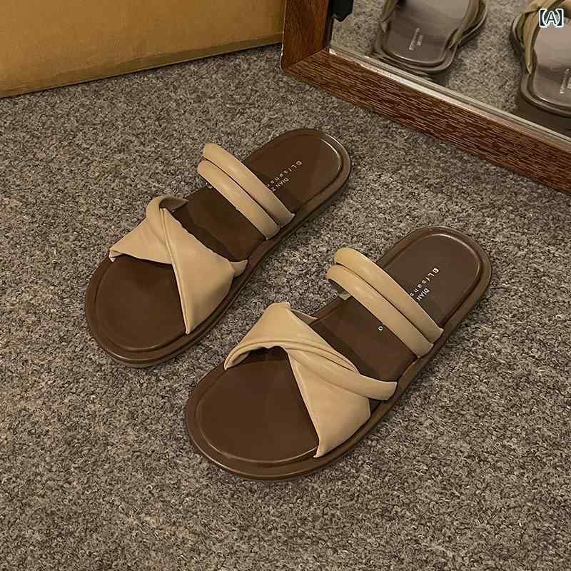 サンダル スリッパ レディース シューズ ファッション シンプル カジュアル レジャー 通勤 通学 デイリー マルチシーン 韓国 夏