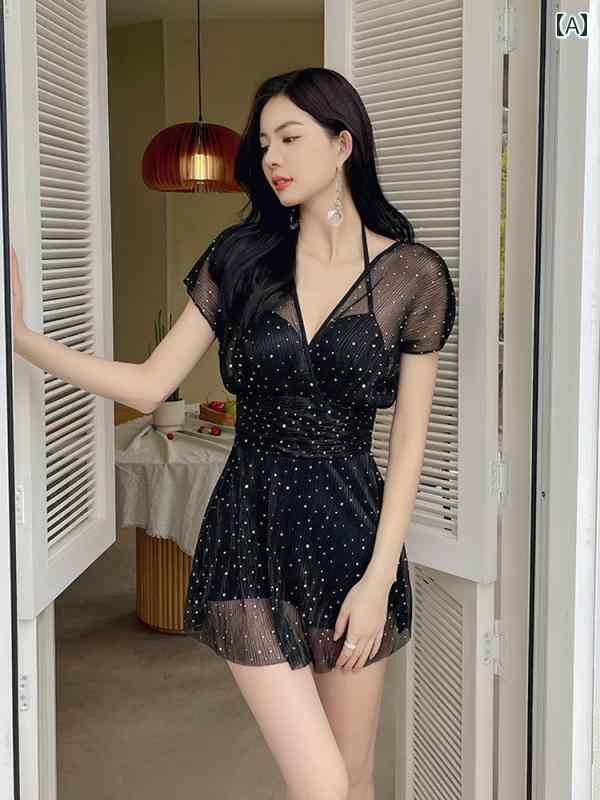 レディース 夏 水着 ワンピース かわいい スカート風 体型カバー ビーチ プール 海水浴 リゾート レジャー 女性用 セクシー 肌 見せ 着痩せ ボクサー アングル 温泉 バックレス 大きいサイズ