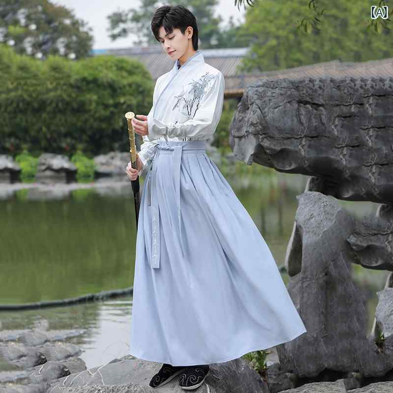 검사 코스프레 무대 의상 여름 한복 맨즈 차이나풍 레트로 의상 무술 에스닉 레트로 학생 평상시 사용 퍼포먼스 유니폼 클래스 맨즈 레이디스 맨즈 레이디스 레이디스