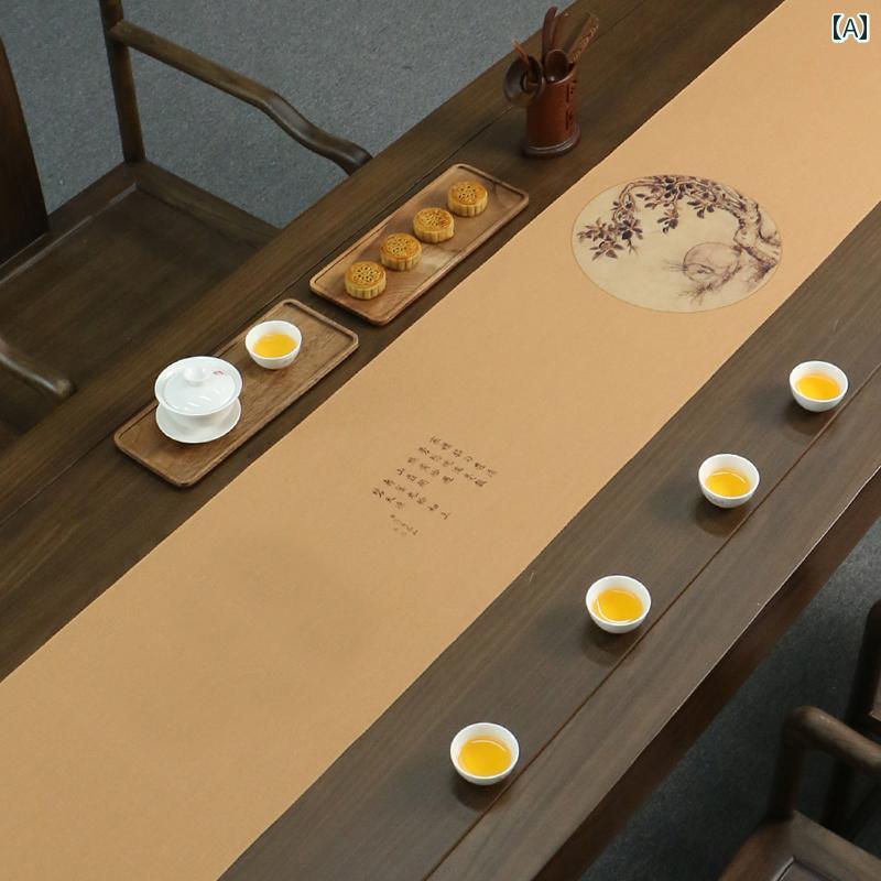 テーブルランナー チャイナ風 レトロ テーブルクロス テーブルカバー テーット ロング 瞑想茶 コーヒーテーブル おしゃれ レトロ インテリア 防水