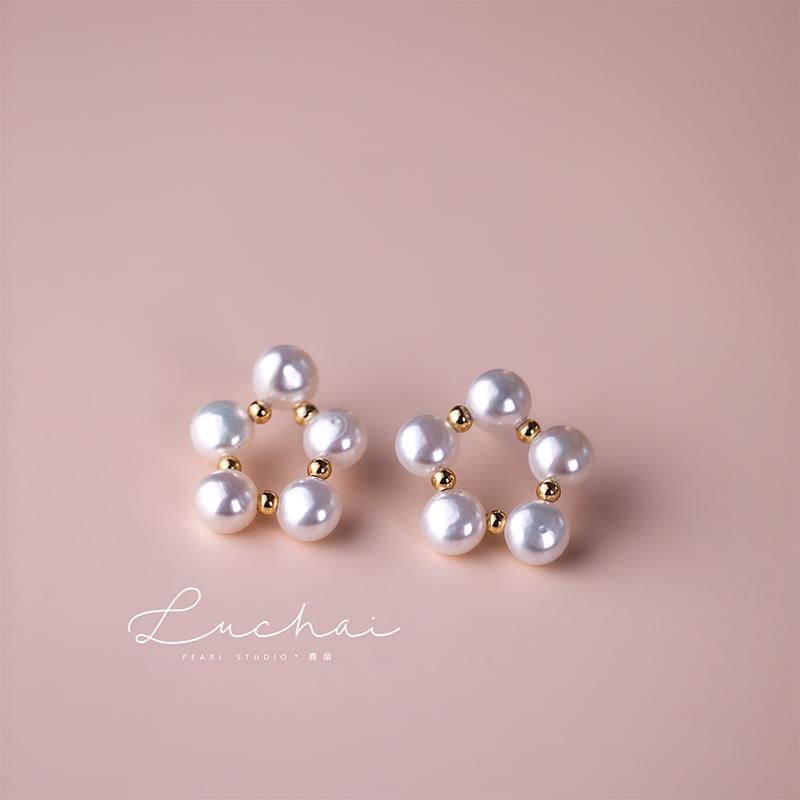 ピアス レディース アクセサリー 上品 パーティー 結婚式 淡水 パール スター リング シルバー ユニーク ジュエリー 秋冬