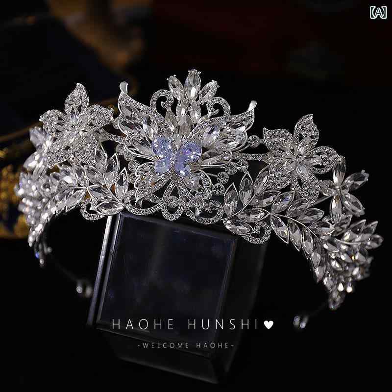 クラウン ティアラ ブライダル ウェディング プリンセス ウェディングフォト ヘアアクセサリー フォトスタジオ 花嫁 結婚式 バタフライ きらきら