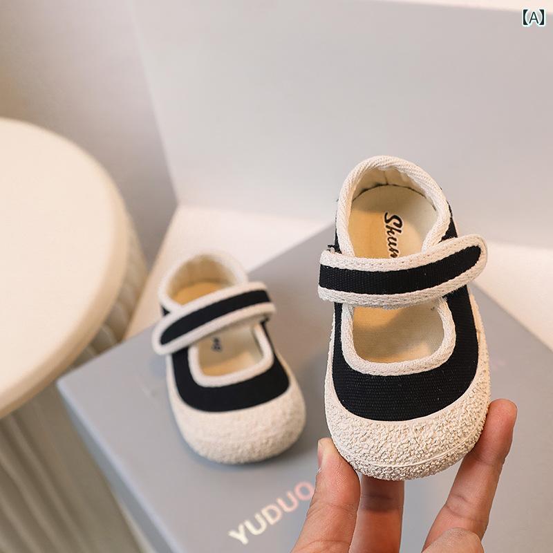ベビー キッズ シューズ カジュアル スニーカー おしゃれ オールシーズン 布 滑りにくい ソフトソール アンチキック 赤ちゃん 通気性 幼児 靴