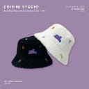 帽子 ホワイト 秋冬 レディース クマ 子羊 ぬいぐるみ 暖かい 厚手 小顔 バケットハット