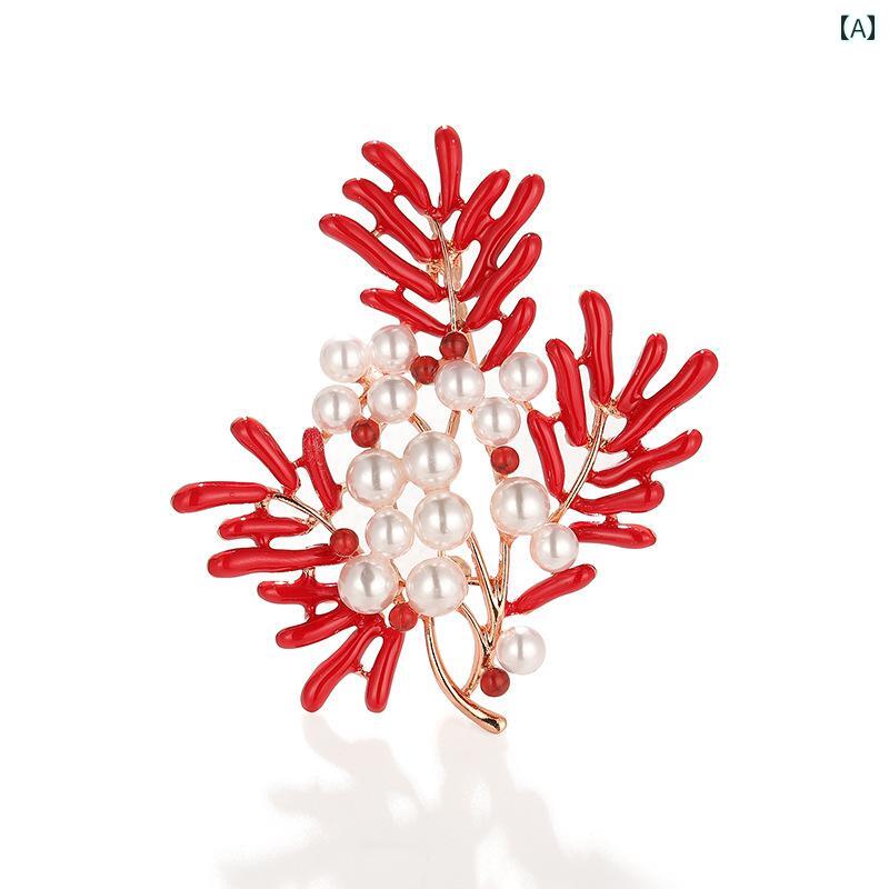 ブローチ 上品 セレモニー メープルリーフ ブローチ ハイエンド フェミニン レトロ ハイエンド コサー..