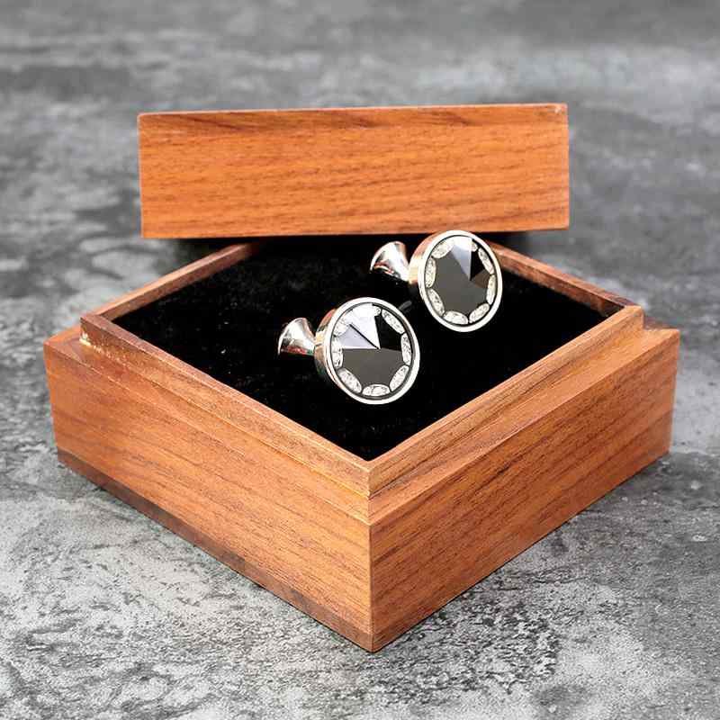 カフスボタン シンプル かっこいい クール 上品 エレガント メンズ メンズ 袖留め ジオメトリック