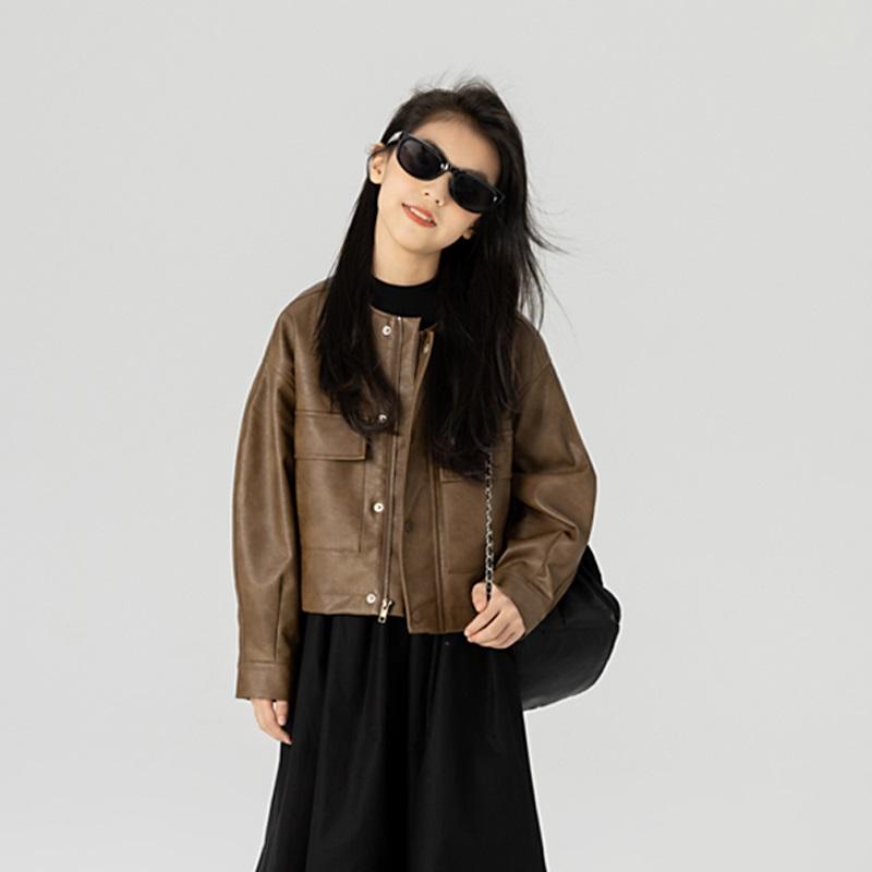 キッズ 子供服 レザージャケット アウター 韓国 かわいい おしゃれ 着やい 動きやい 防寒 暖かい 外遊び 外出着 レジャー デート アウトドア 衣装 ダンス パフォーマンス スポーツ 学校