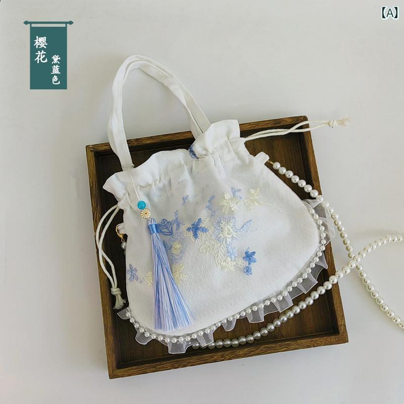 Stylish handbag for women, retro canvas, Chinese style, fairy design, embroidered cotton, crossbody bag, hand-held crossbody bag, embroidered bag.