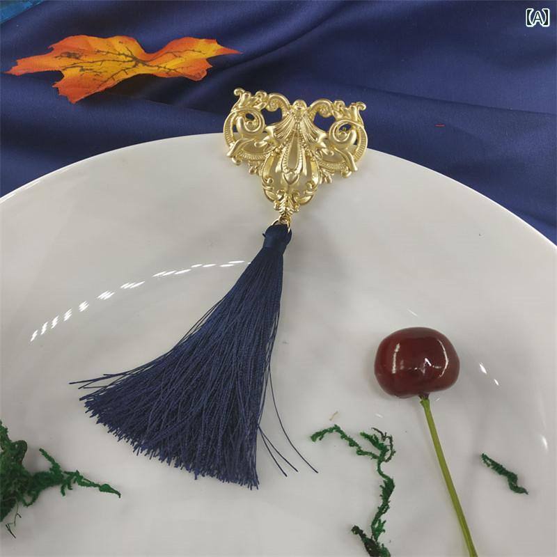 Rakuten - タッセル ブローチ 卒業式 入学式 おしゃれ 輝き 装飾 業界 アメリカ レトロ 宮殿 ジュエリー 西洋 漢服 コサージュ バロック