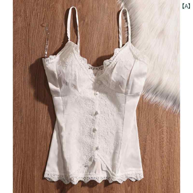Camisoles - キャミソール ノースリーブ ショート丈 タイトフィット スリム モダン セクシー 魅惑 アーバン レディース トップス