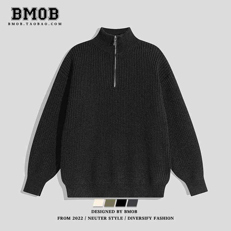 トップス ジャケット カジュアル メンズ 秋冬 ハーフ ジップセーター スタンドカラー セーター カジュアル アメリカン レトロ