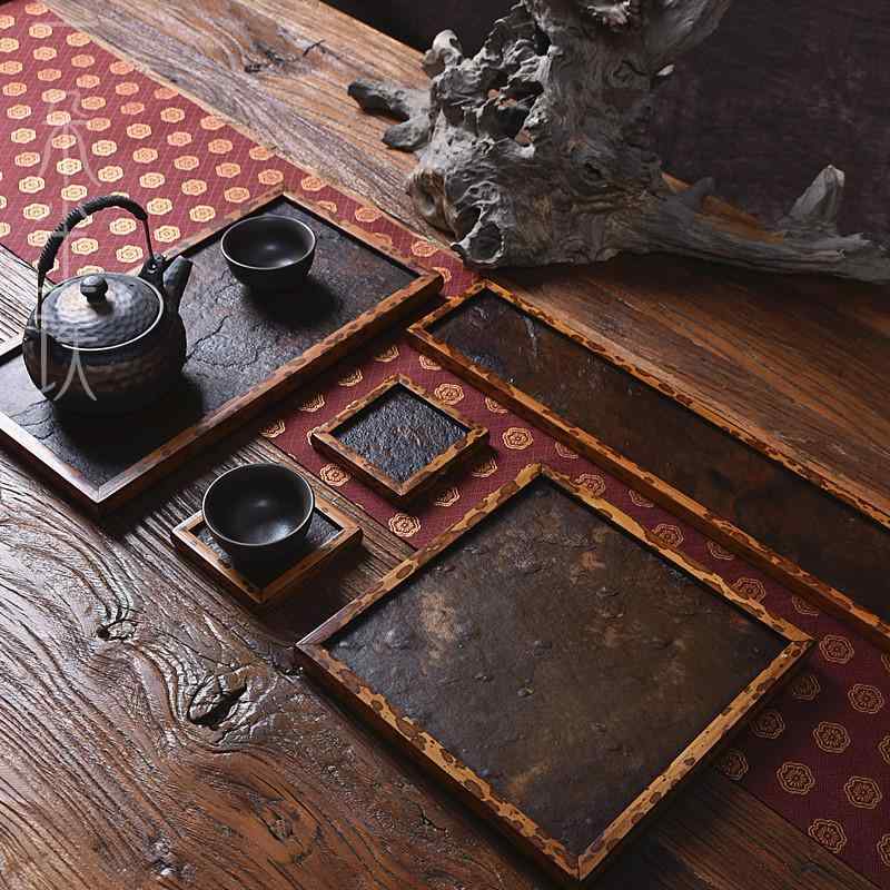 茶道具 お盆 コースター 卓上 トレイ マット 食器 プレート 雑貨 小物 装飾品 配膳品 道具 レトロ