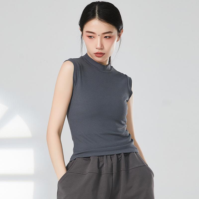 トップス レディース ダンス モダン 練習 服 ノースリーブ ベスト ボディ トレーニングウェア ダンサー..
