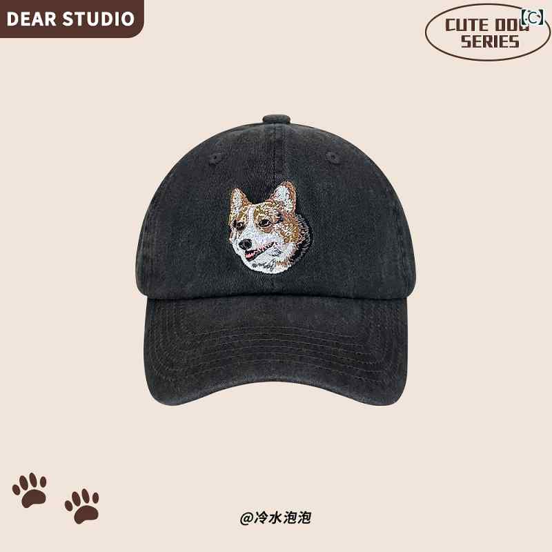 キャップ 帽子犬刺繍 UV対策 調節可能 小顔効果 カジュアル おしゃれ かわいい ストリート 韓国 通気性 快適 外出 ギフト イベント フェス レジャー アウトドア 旅行 普段使い使い