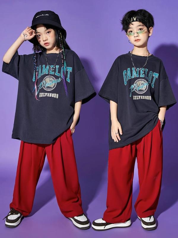 子供服 ヒップホップ パフォーマンス ジャズ ダンス ステージ ステージ ストリート 衣装 子供 キッズ 男の子 スーツ クール 女の子 シャツ 夏