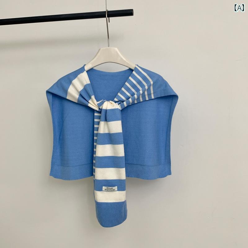 ショール ストール ニット シンプル カジュアル おしゃれ スタイリッシュ きれいめ レディース ファッション 韓国 春秋