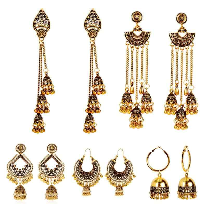 ピアス 耳飾り アメリカ 宮殿 レトロ ロング タッセル イヤリング ボヘミアン エスニック メタル 鳥 か ベル ペンダント アクセサリー