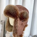 レディース パイロット帽 ロシア 帽子 裏起毛 厚手 耳保護 防寒 綿 帽子 屋外 大型 スキー 帽子