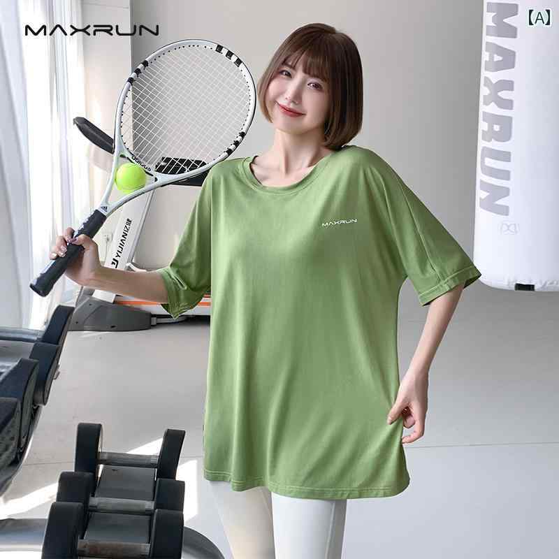 ヨガ レディース 半袖 速乾 Tシャツゆったり 大きめサイズ フィットネスウェア 夏 スポーツ トップス