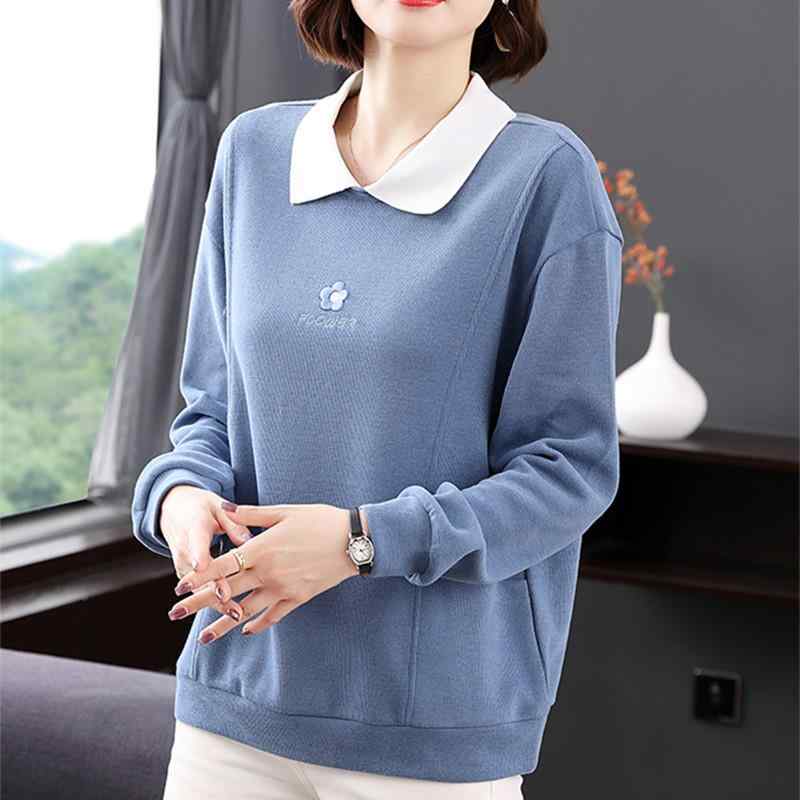 シャツ トップス レディース カジュアル 快適 普段着 マザーズ 秋冬 裏起毛 厚手 スウェットシャツ Tシャツ 秋服 アウター