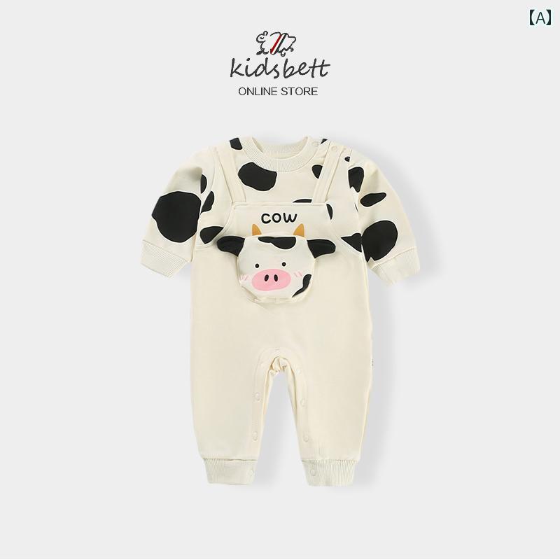 ベビー カバーオール プレイスーツ かわいい 赤ちゃん 幼児服 春 ジャンプ スーツ 新生児 男女児 赤ちゃん 生後 100日 かわいい 服 春秋服