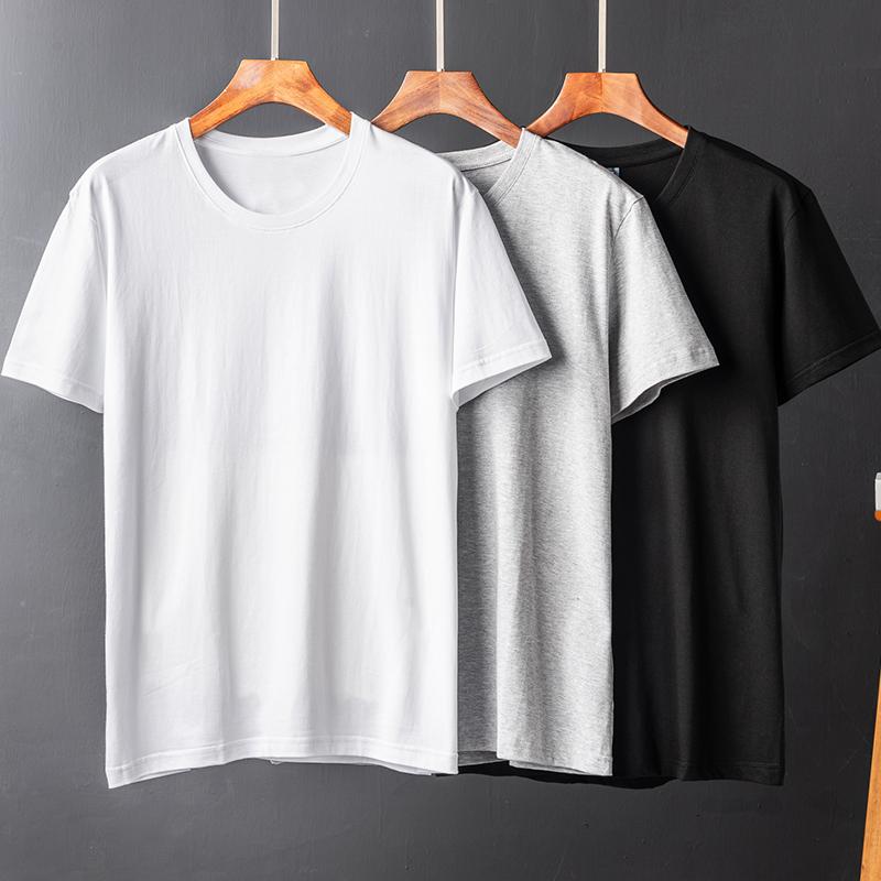 メンズ レディース 夏 半袖 ラウンドネック Tシャツ 無地 トップス コットンウール シンプル