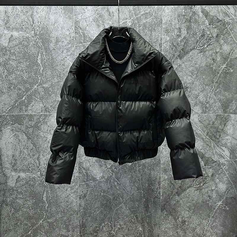 メンズ ファッション スタンドカラー 暖かい 冬 コート ショート コットン 取り外し可能 ベスト カジュ..