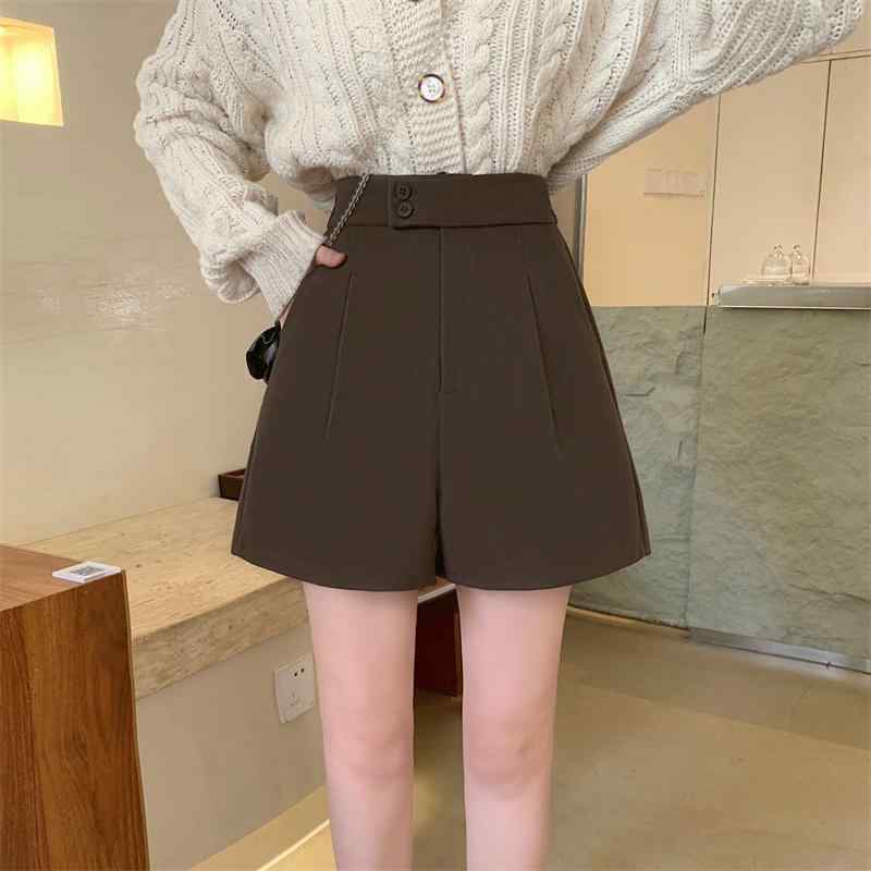 パンツ レディース 秋 冬 カジュアル ウール 黒 ショート 大きいサイズ ブーツ スリミング ハイウエス..