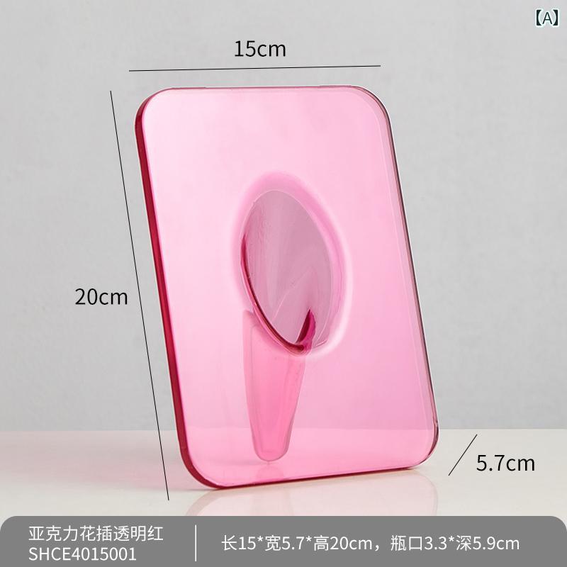 花瓶 花器 装飾 リビング ルーム フラワーアレンジメント アクリル 透明 キャビネット デスクトップ オ..