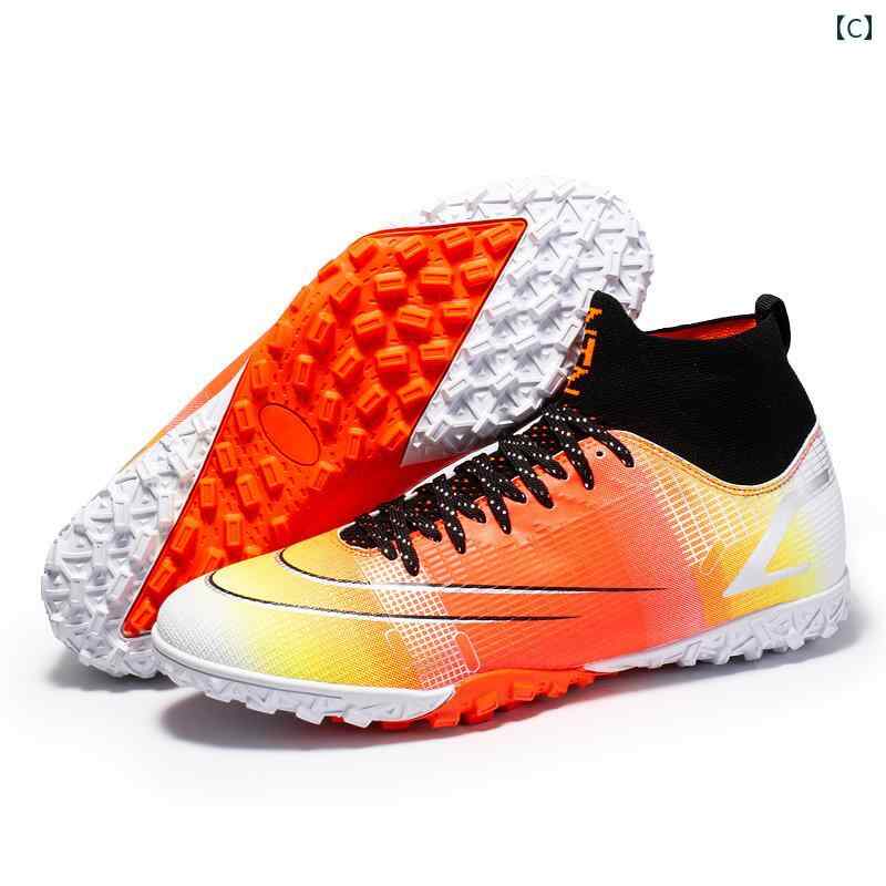 シューズ サッカー 子供用 ハイ カット スタッド AG ロングスパイク トレーニング メンズ レディース 小学生 プロ ティーンエイジャー