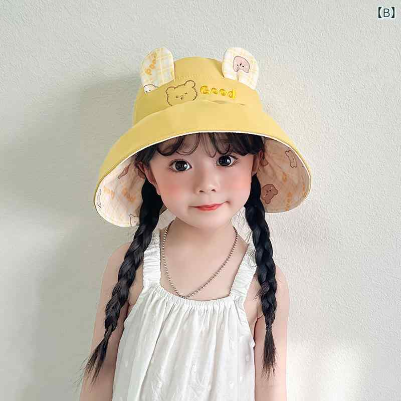 ベビー キッズ 子供 夏 つば広サンバイザー メンズ レディース兼 UV陽射し対策 調...