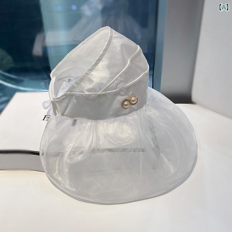 レディース 夏 ラインストーン 帽子 サンバイザー 日除け アウトドア レジャー 女性 サマー エレガント..