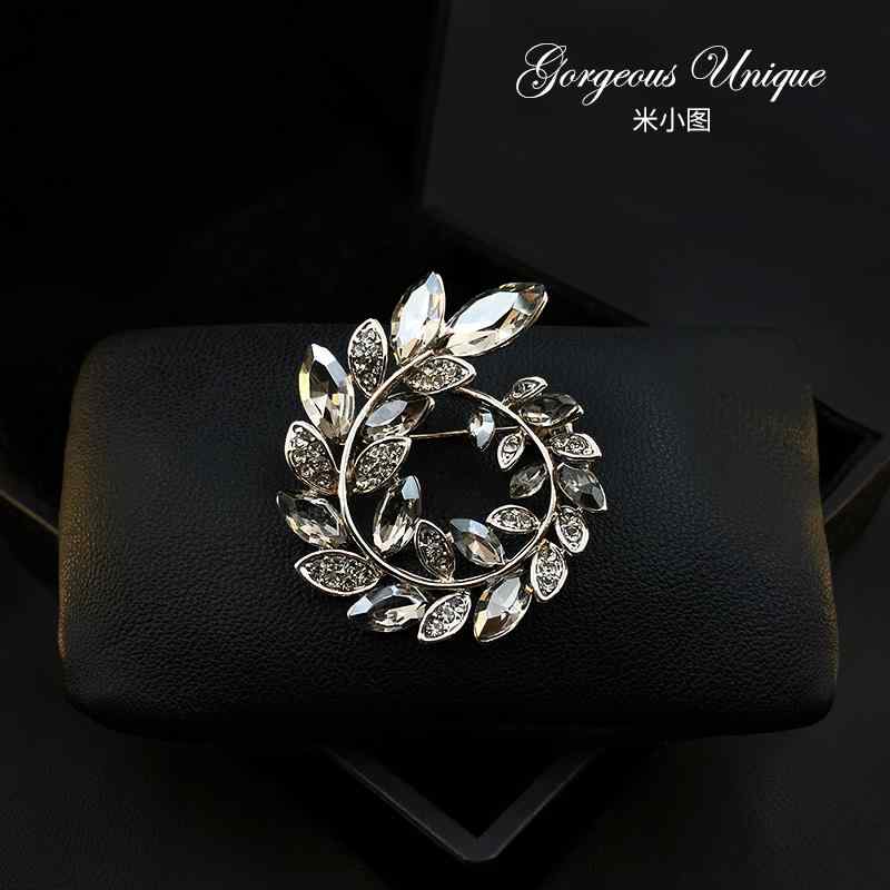 ブローチ 美しい 精巧 麦穂 リース レディース スーツ アクセサリー エレガント ヴィンテージ風 コサージュ ファッション 装飾品