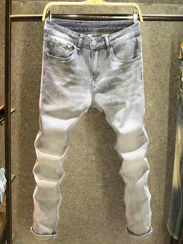 Pants - メンズ コットン ストレッチ デニム おしゃれ着 Gパン カジュアル ジーンズ ストレッチ スリムフィット パンツ ライト 豪華 パンツ