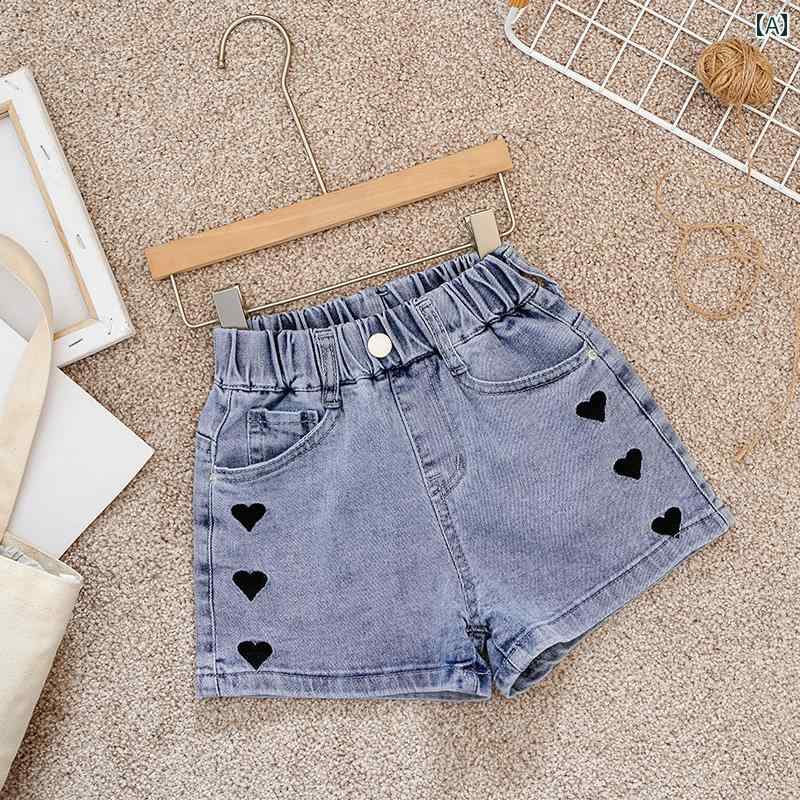 パンツ キッズ ファッション 女の子 デニムショートパンツ 夏服 韓国 スタイル 子供 ホット 夏 薄手 女の子